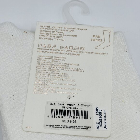 NEW American Eagle Dad Socks Soft White Christmas Santa One Size - Picture 5 of 5